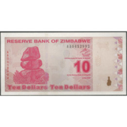 Zimbabwe 10 Dollars 2009 P94