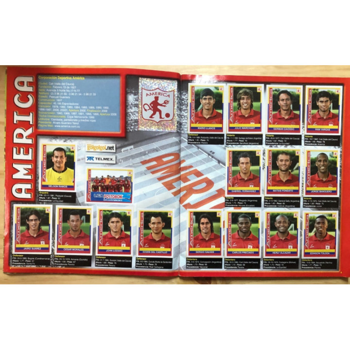 Futbol - Futbol Colombia FPC 10 Panini reverso