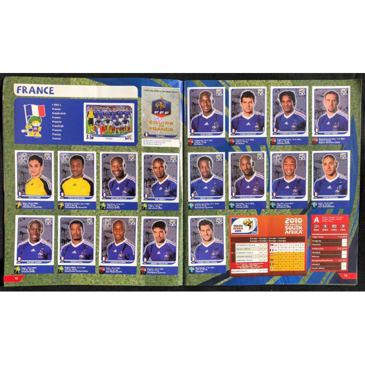 Futbol - Mundial South Africa 2010 Panini reverso