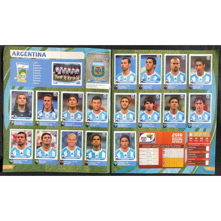 Futbol - Mundial South Africa 2010 Panini reverso