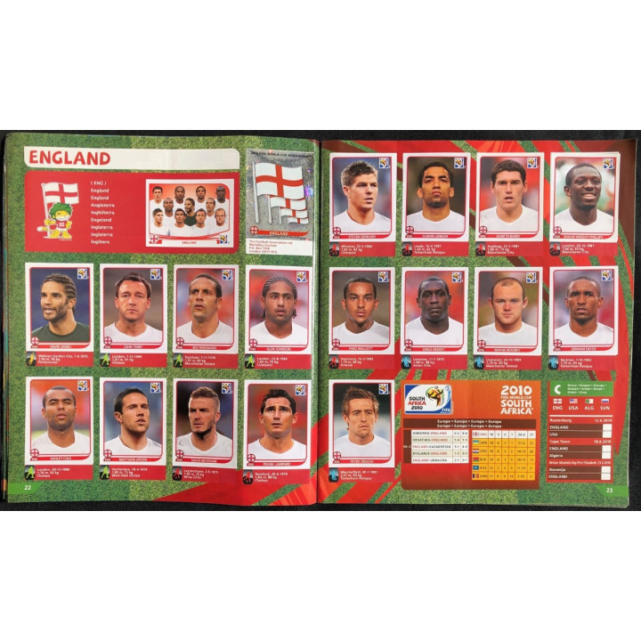 Futbol - Mundial South Africa 2010 Panini reverso