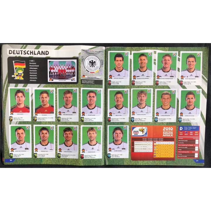 Futbol - Mundial South Africa 2010 Panini reverso