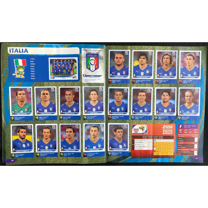 Futbol - Mundial South Africa 2010 Panini reverso