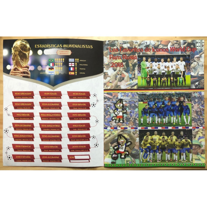Futbol - Iconos World Cup Rusia 1930-2018 reverso