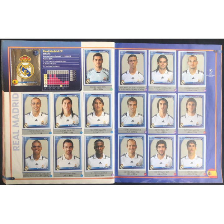 Futbol - UEFA Champions League 2008-2009 Panini reverso