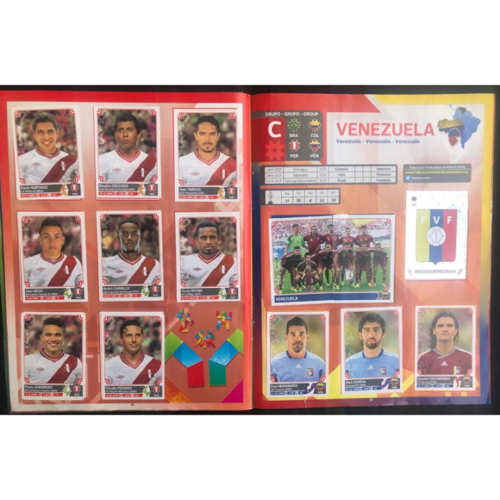 Futbol - Copa América Chile 2015 Panini reverso