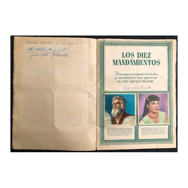 Los 10 Mandamientos Editorial Bruguera 1959 reverso