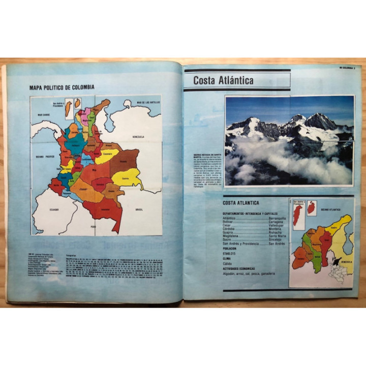 Mi Colombia Laminas Culturales reverso