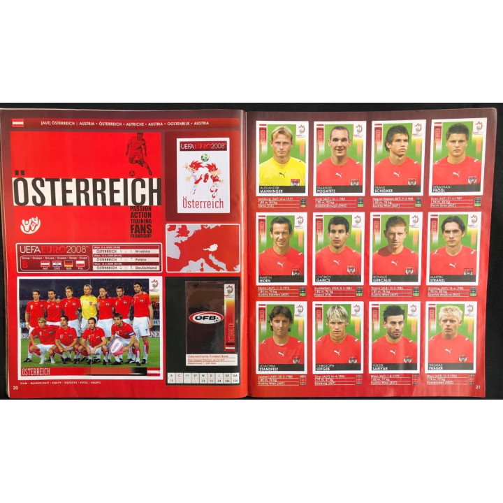 Futbol - UEFA Euro 2008 Panini reverso
