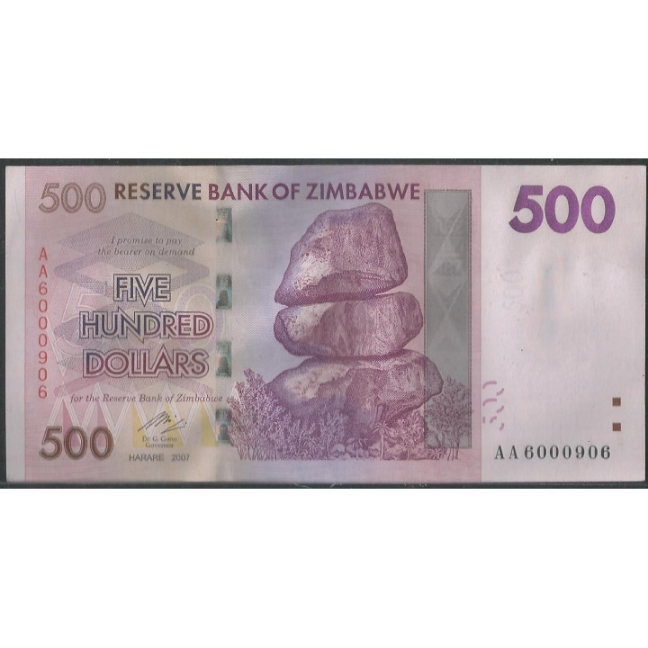 Zimbabwe 500 Dollars 2007 P70