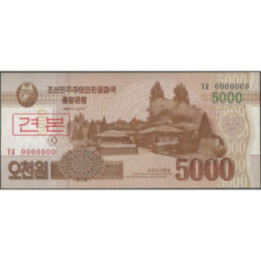 Korea del Norte 5.000 Won 2013 P67s Specimen