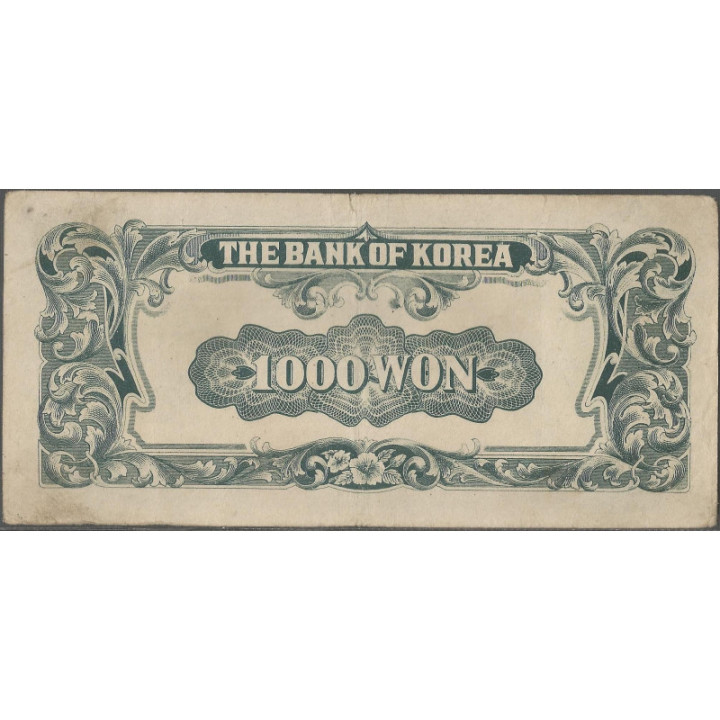 Korea del Sur 1.000 Won ND1950 P8 reverso