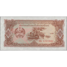 Laos 20 Kip de ND1979 P28r