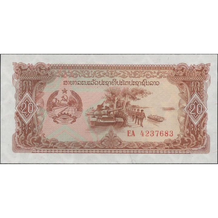 Laos 20 Kip de ND1979 P28r