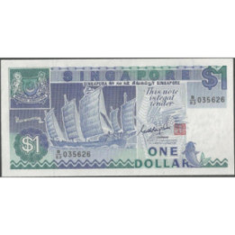 Singapur 1 Dollar ND1987 P18a