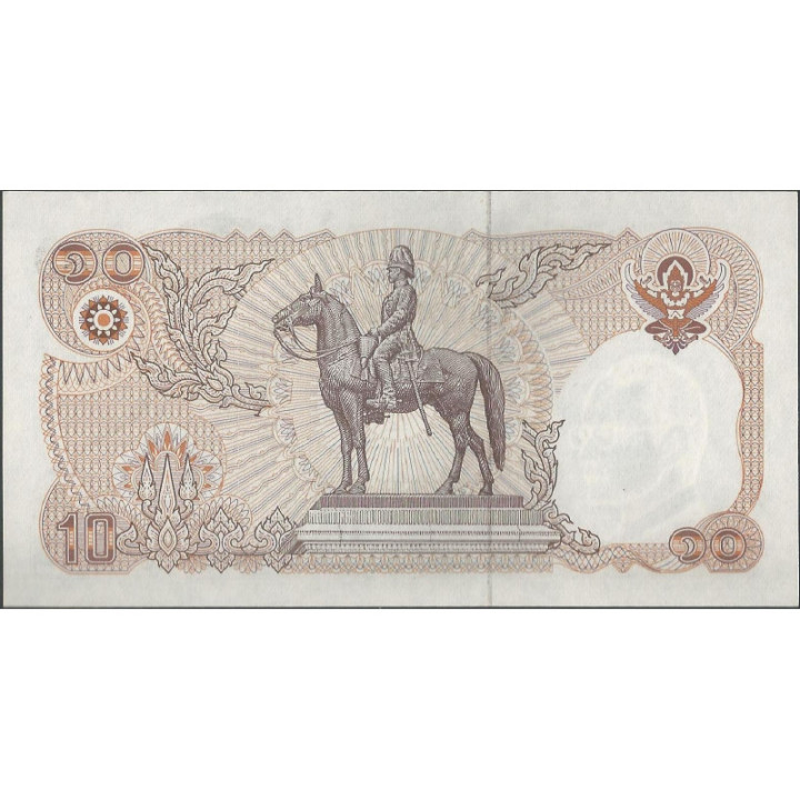 Tailandia 10 Bath 1980 Firma 62 P87 reverso