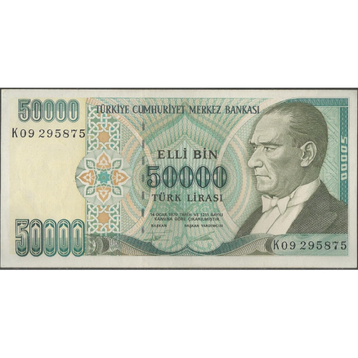 Turkya 50.000 Liras L1970 (1995) P204