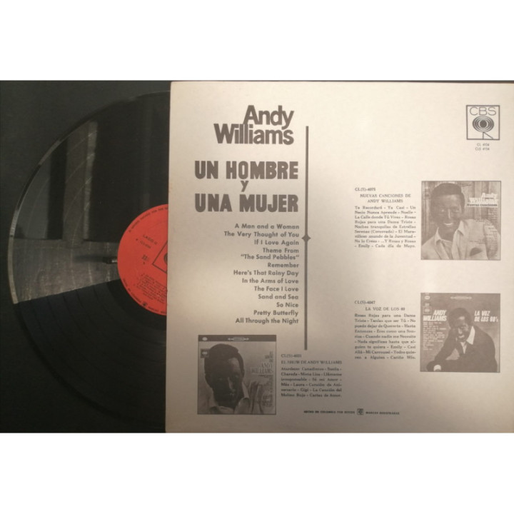 Andy Williams - A Man And A Woman - Colombia reverso