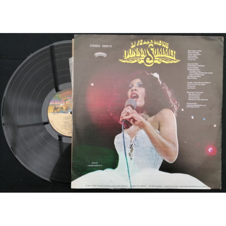 Donna Summer - Live And More (2 VINILOS) - Colombia reverso
