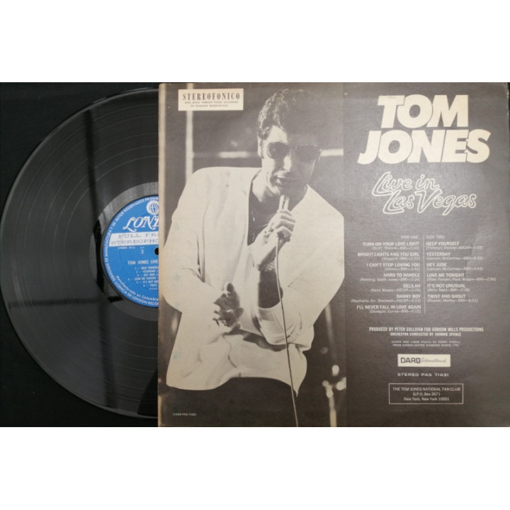 Tom Jones Live at Las Vegas - Colombia reverso