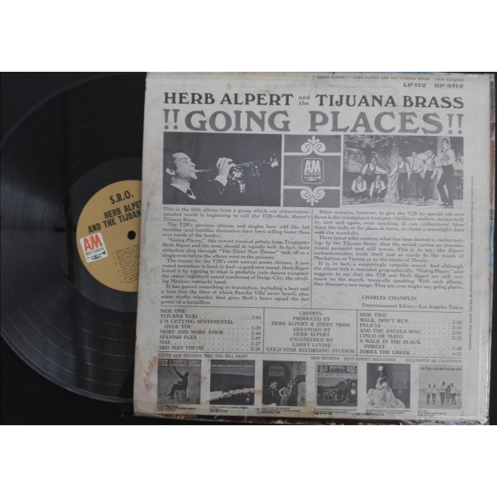 Herb Alpert & The Tijuana Brass Band - Going Places - USA reverso