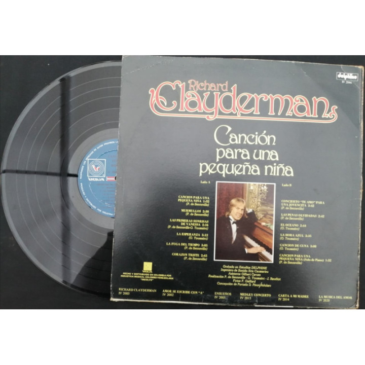 Richard Clayderman - Cancion Para Una Pequeña Niña - Colombia reverso