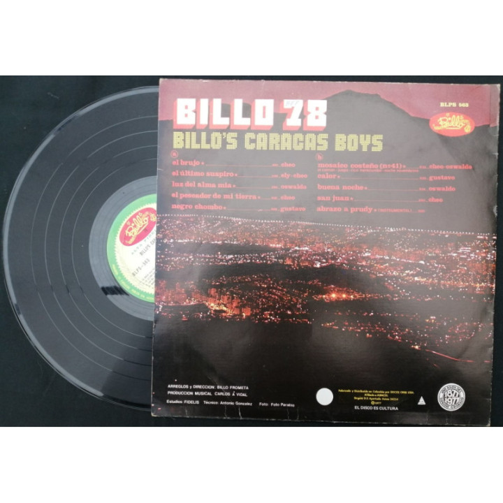 Billo's Caracas Boys Billo 78 - Colombia reverso