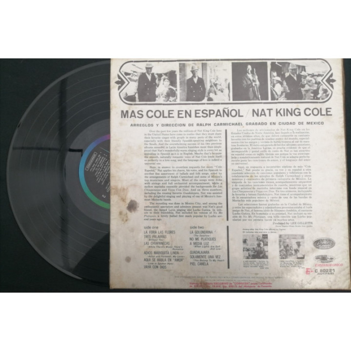 Nat King Cole Mas Cole En Español - Colombia reverso