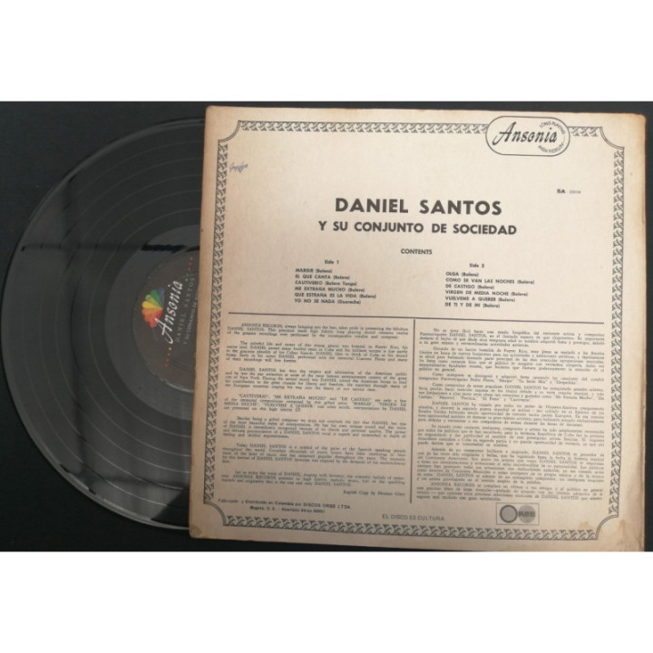 Daniel Santos Daniel Santos - Colombia reverso