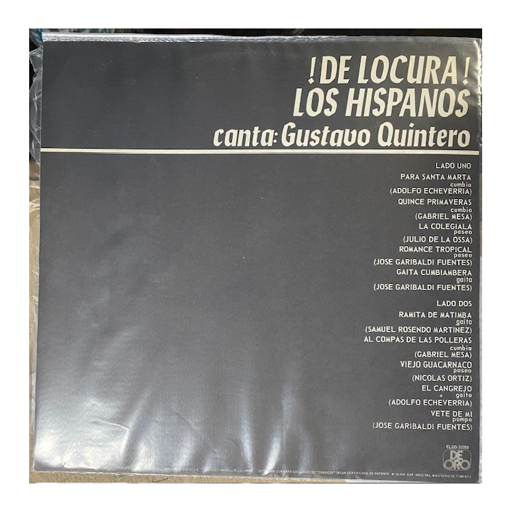 Los Hispanos ¡ De Locura! - Colombia reverso