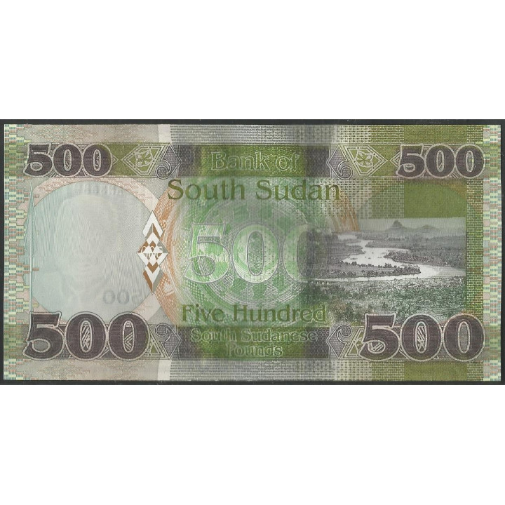 Sudan del Sur 500 Pounds 2020 P16 reverso