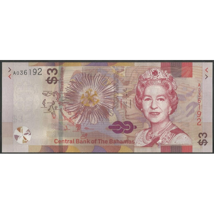Bahamas 3 Dollars 2019 P78