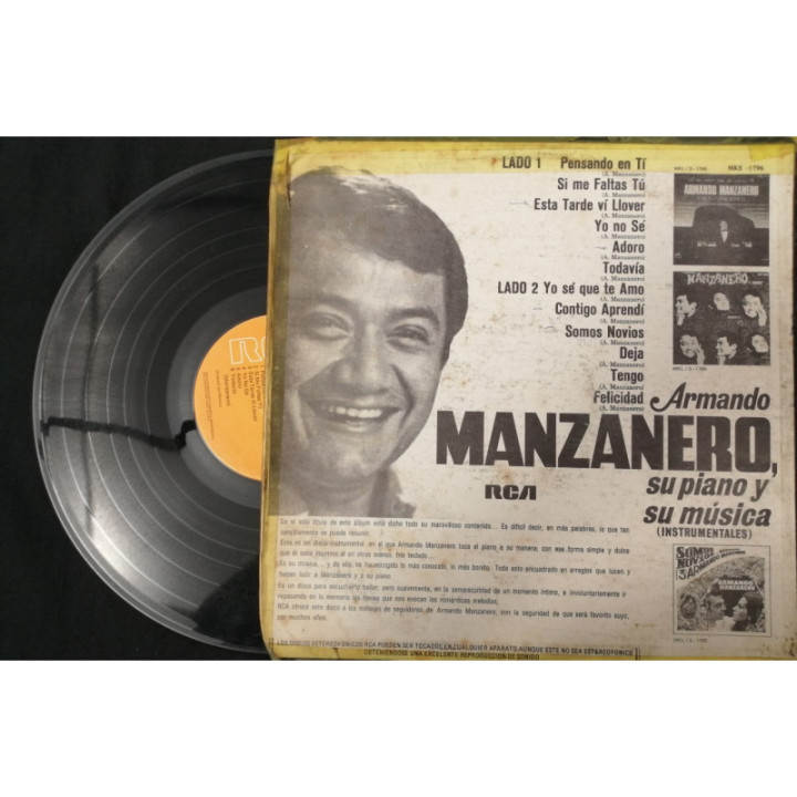 Armando Manzanero Su Piano Y Su Musica - Colombia reverso