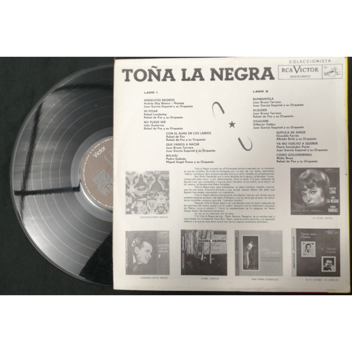 Toña La Negra Aquellas Canciones - Colombia reverso