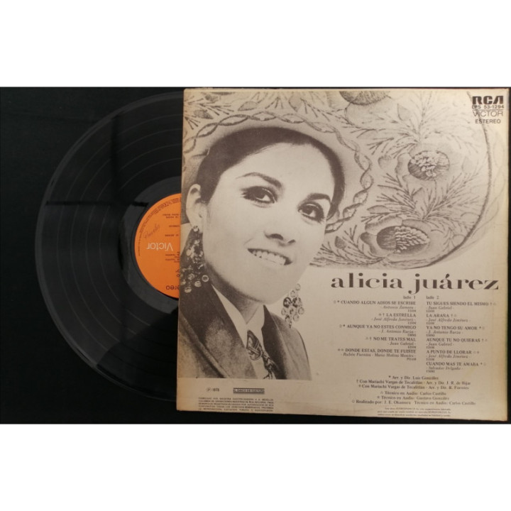 Alicia Juarez Aunque Ya No Estes Conmigo - Colombia reverso