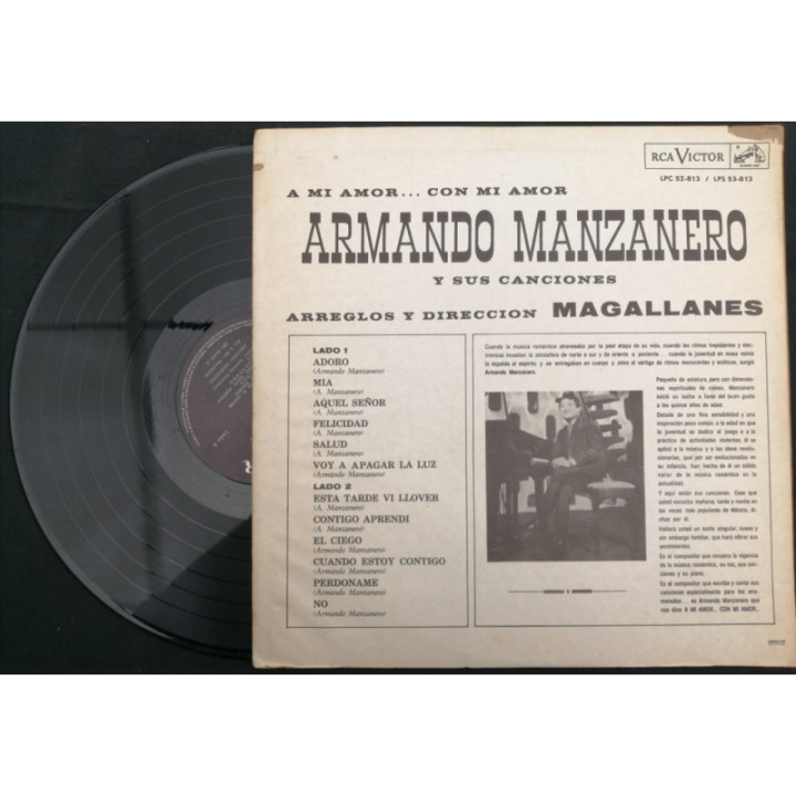 Armando Manzanero A mi amor... Con Mi Amor - Colombia reverso