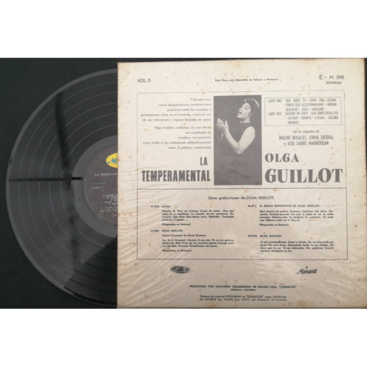 Olga Guillot La Temperamental - Colombia reverso