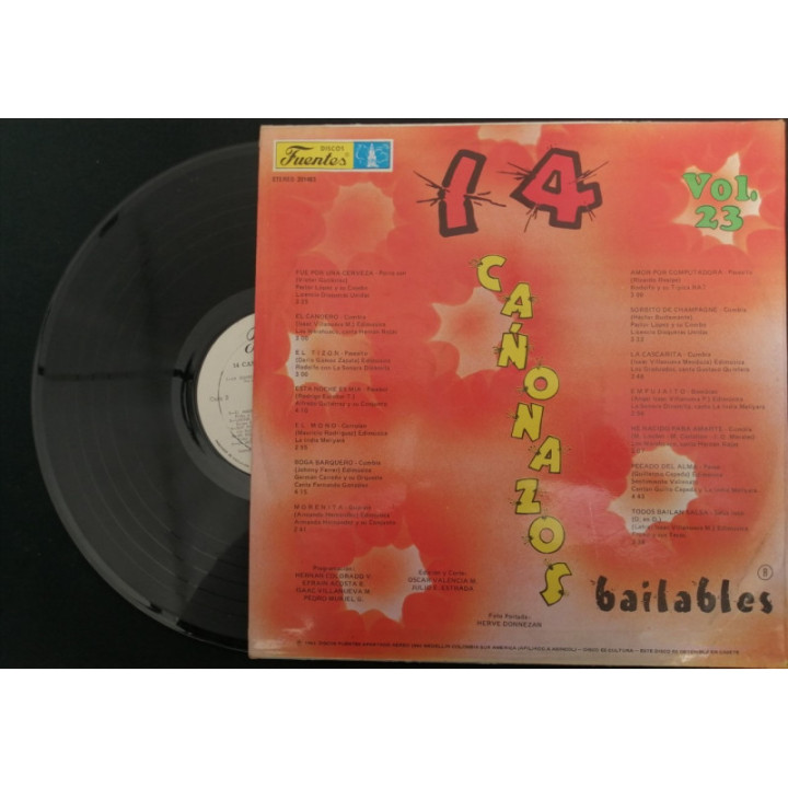 14 Cañonazos Bailables Vol 23 - Colombia reverso