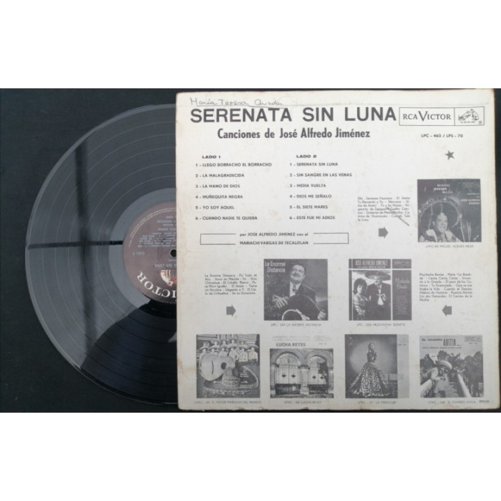 Jose Alfredo Serenata Sin Luna - Colombia reverso