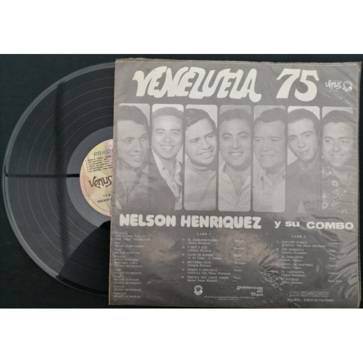 Nelson Henriquez Y Su Combo Venezuela 75 - Colombia reverso