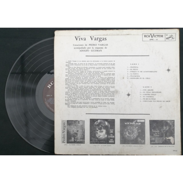 Pedro Vargas Viva Vargas! - Colombia reverso