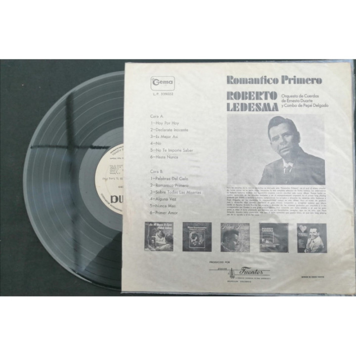 Roberto Ledesma Romantico Primero - Colombia reverso