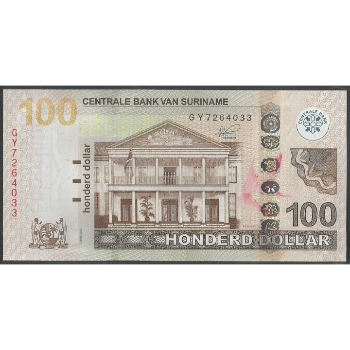 Suriname 100 Dollars 1 Jun 2020 P166d