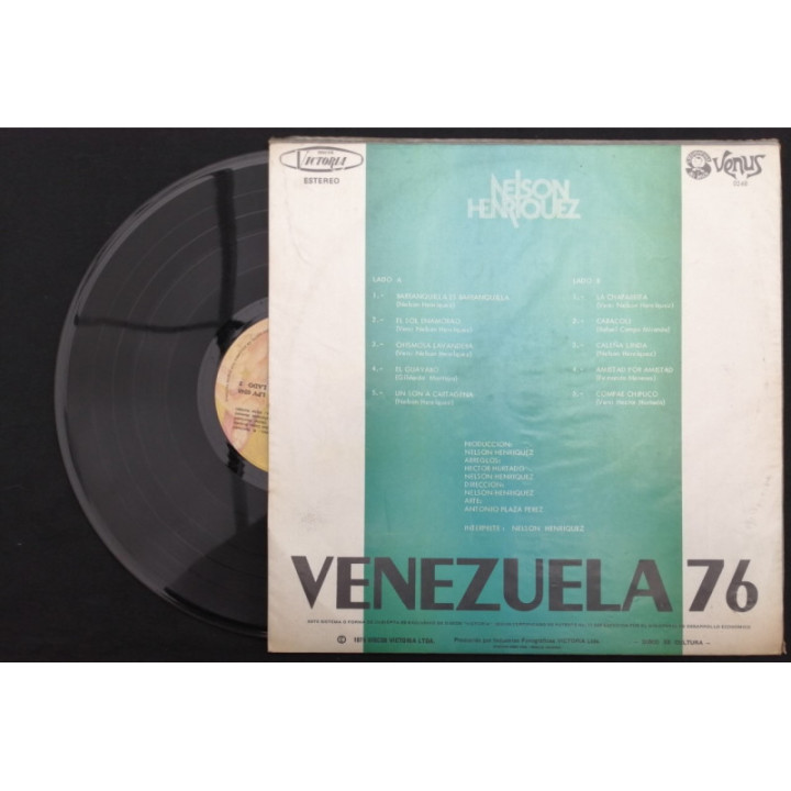 Nelson Henriquez Venezuela 76 - Colombia reverso