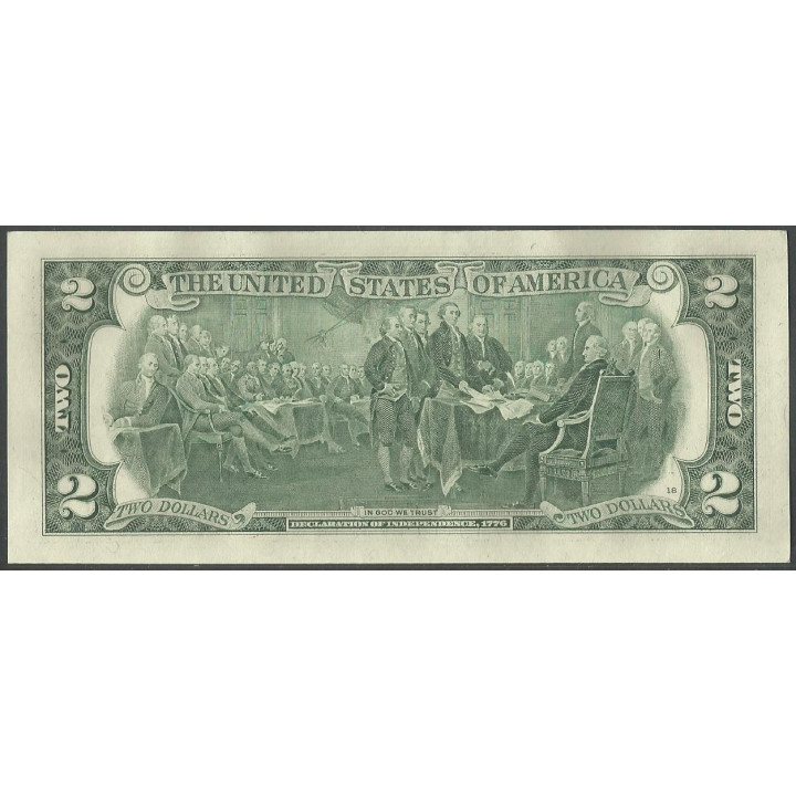 Estados Unidos 2 Dollars 2009 K P530A reverso