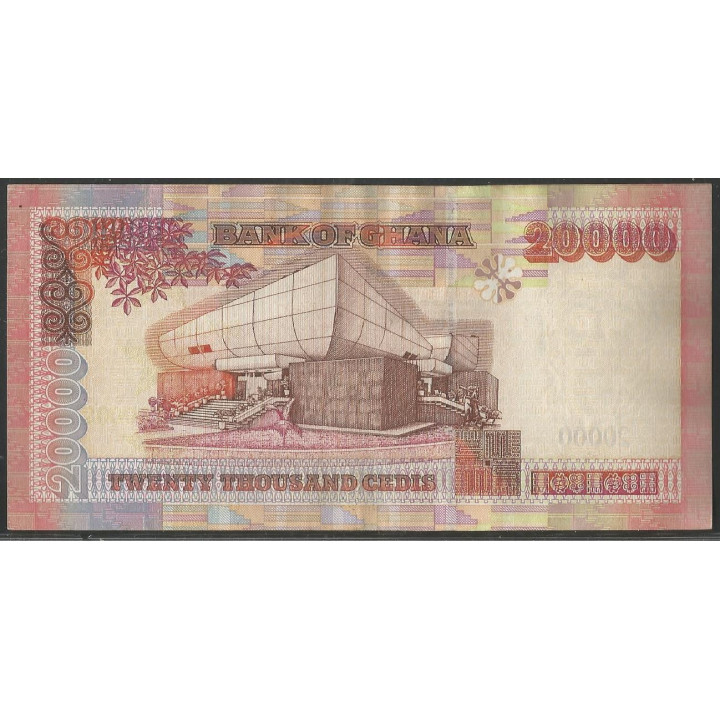 Ghana 20.000 Cedis 2 Sep 2002 P36a reverso