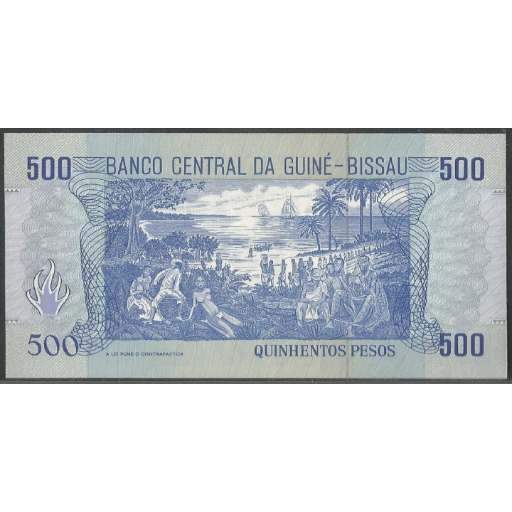 Guinea Bisseau 500 Pesos 1 Mar 1990 P12 reverso