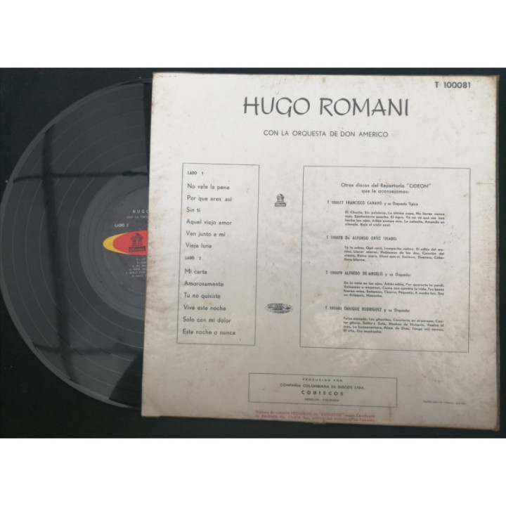 Hugo Romani Exitos - Colombia reverso