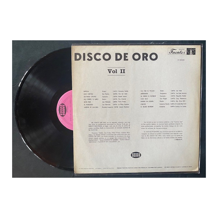 El Disco de Oro Vol II - Colombia 1975 reverso