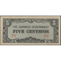 Filipinas Ocupacion Japonesa WWII 5 Centavos ND1942 PV P102a